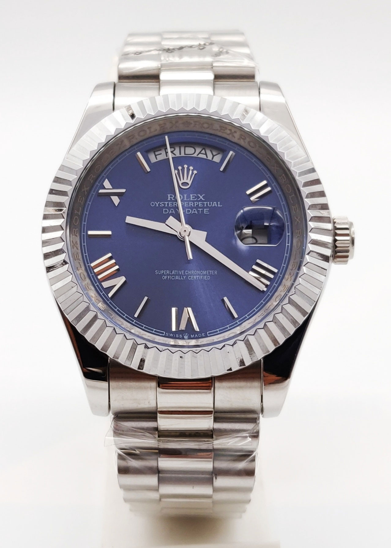 Rolex-Day-Date-Bright-Blue-Dial-Watch blank