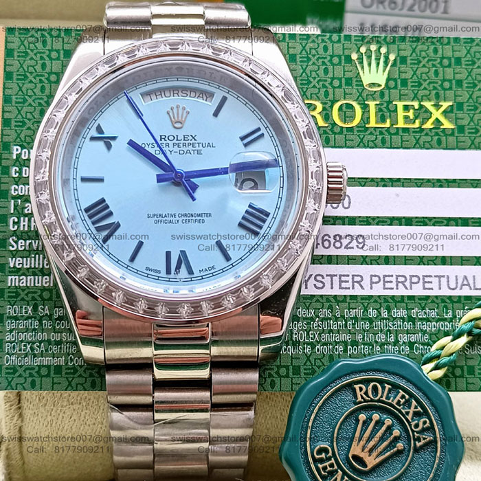 Rolex-Day-Date-Diamond-Bezel-Ice-blue-dial-Men’s-Watch-(4) blank